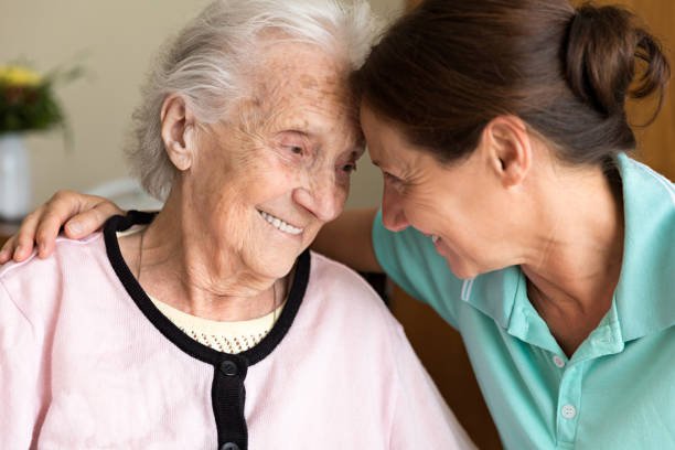 Senior receiving care support